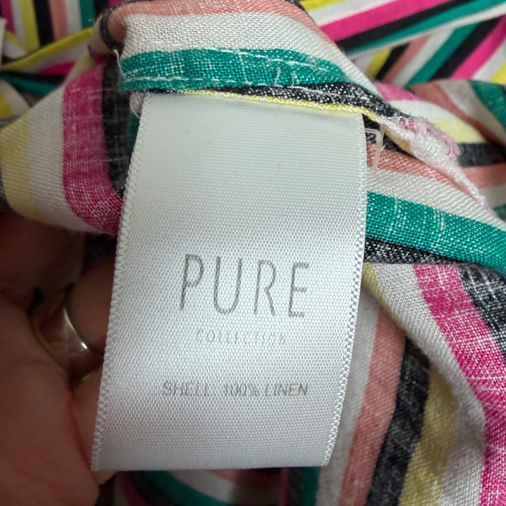 Pure Collection Multicolor Striped Long Sleeve Dress Size 10 - Picture 10 of 12